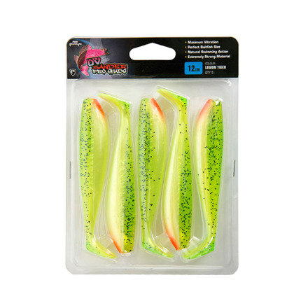 Fox Rage Zander Pro Shad Lemon Tiger Ultra UV Packs 5 sztuk