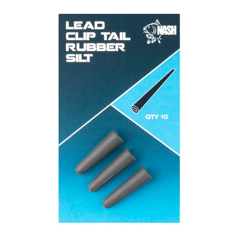Nash Lead Clip Tail Rubber (10 sztuk) - Dark Silt
