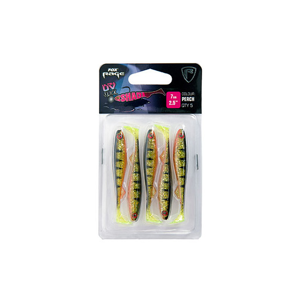 Fox Rage Slick Shad Perch Ultra UV Packs 5 sztuk - Perch Ultra UV Packs