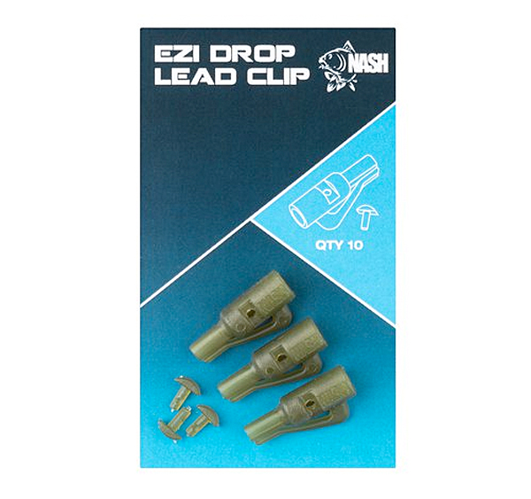 Nash Ezi Drop Lead Clip (10 sztuk) - Camou Green