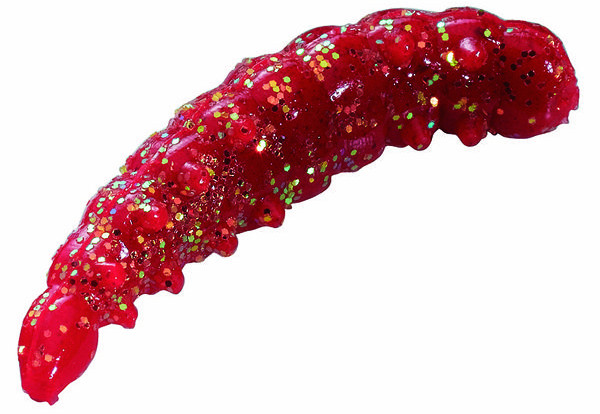 Berkley Powerbait Honey Worms, 55 sztuk! - Red Glitter