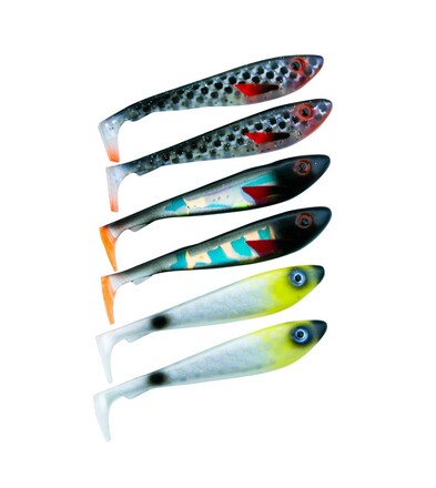 Svartzonker McRubber Shad 9cm Mix - Overcast  (6 sztuk)