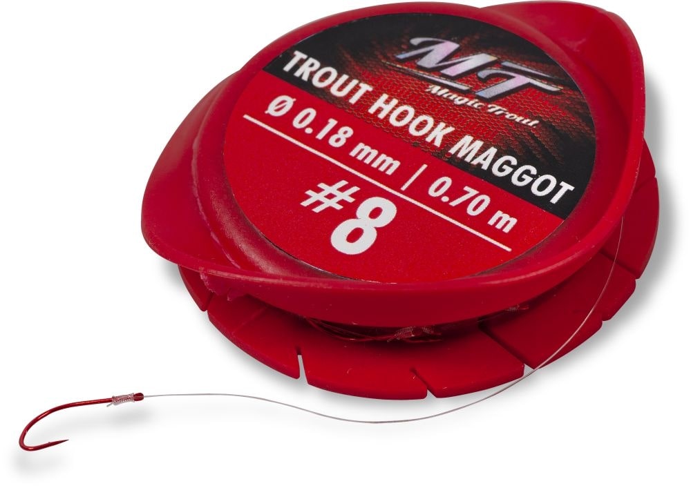 Przypony Pstrągowe Magic Trout Trout Hook To Fluoro Carbon Maggot 70cm (7 sztuk)