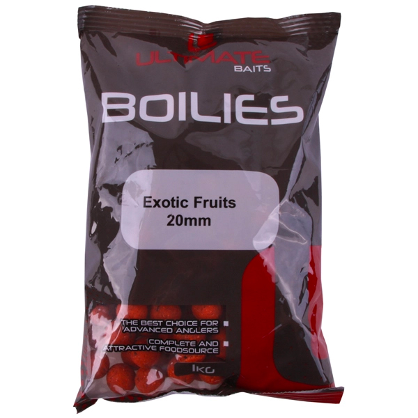 Carp Tacklebox Complete - Ultimate Baits Boilies 20mm, Exotic Fruits