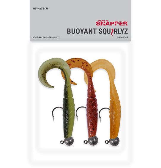 Korum Snapper Buoyant Squirlyz 8cm 5gr (3pcs) - Mutant
