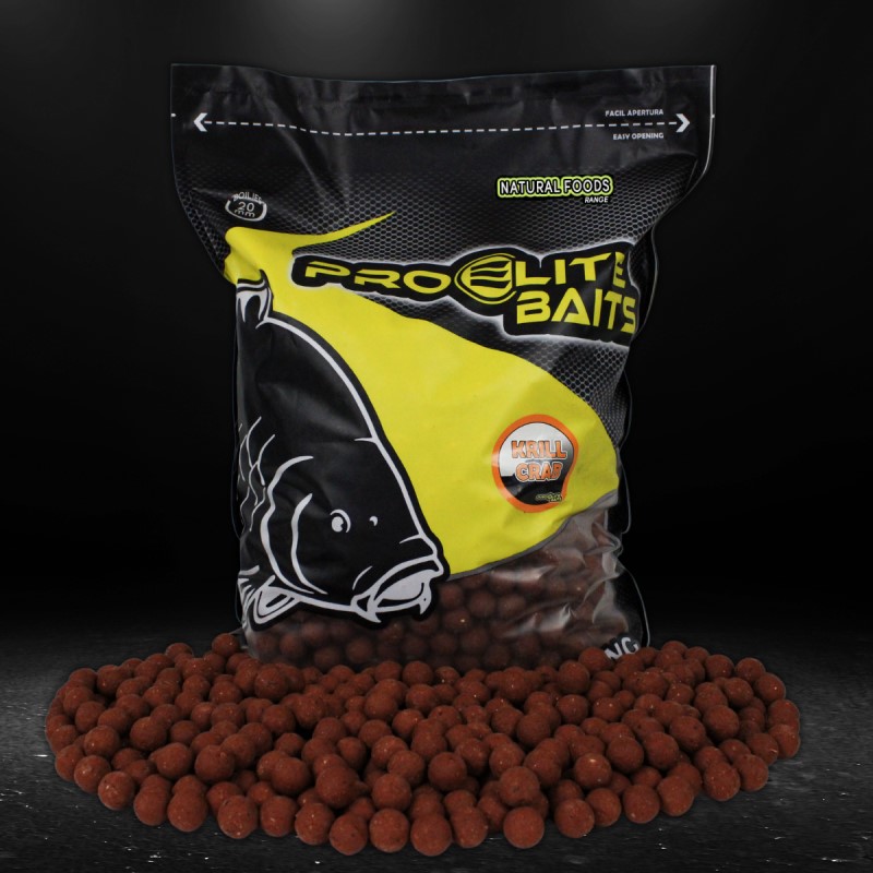 Pro Elite Baits Boilies Natural Foods Krill & Crab 20mm (8kg)