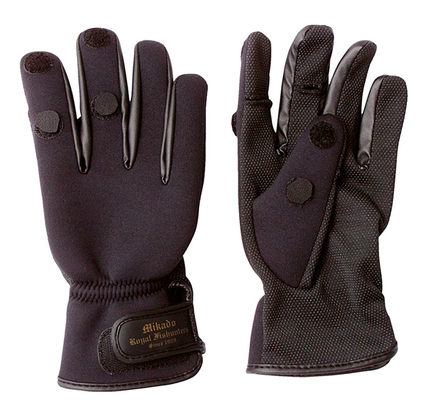 Mikado Neoprene Fishing Gloves Black