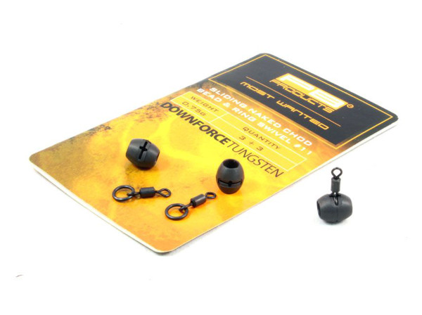 PB Products Downforce Tungsten Naked Chod Bead (3 sztuki) - 0,75g (Ring Swivel Size 11)