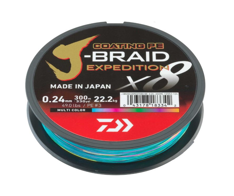 Plecionka Daiwa J-Braid Expedition Multi-Color X8E (3000m)