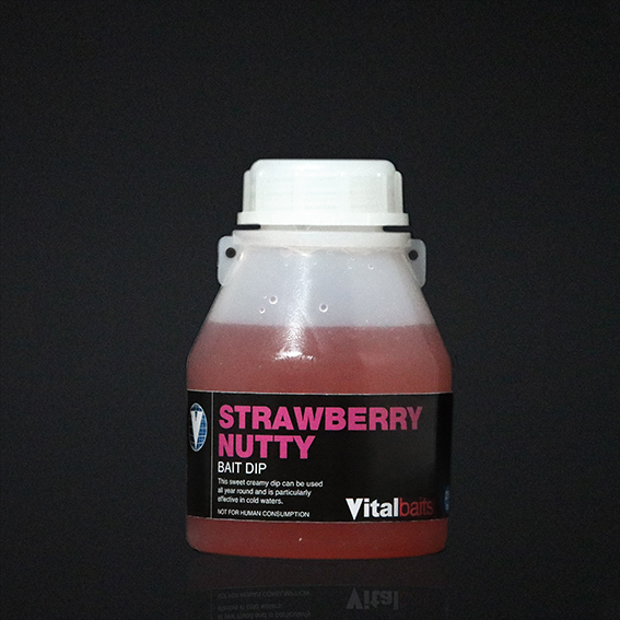 Vital Baits Dip Liquid (250ml) - Strawberry Nutty