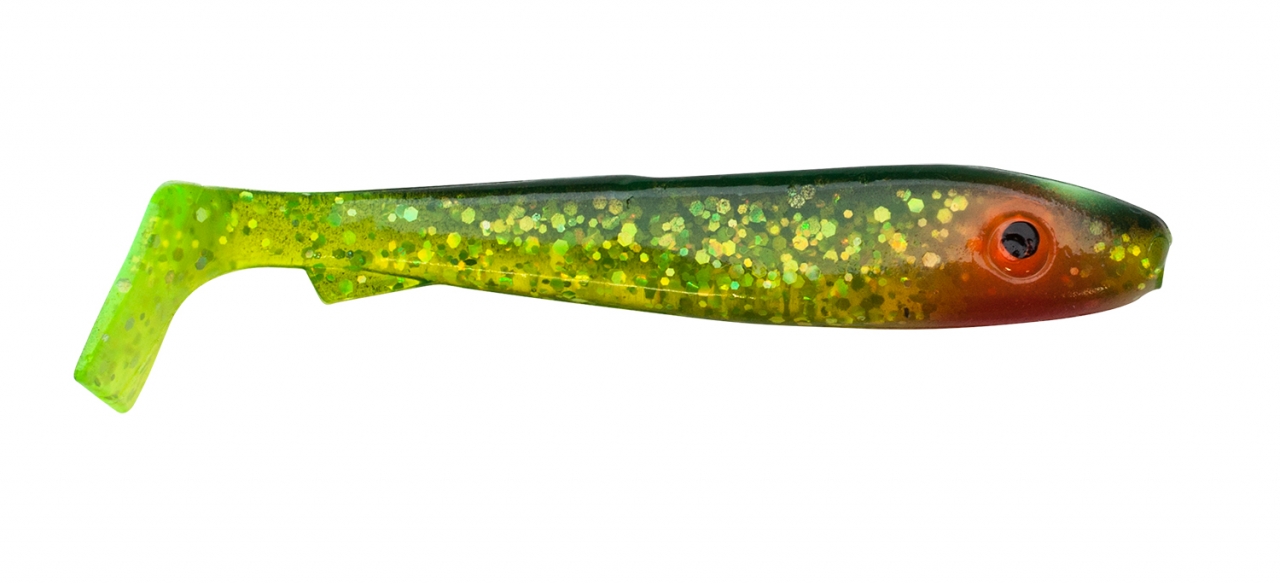 Svartzonker McRubber Bass Shad 8cm (6 sztuk) - Black n' Chartreuse