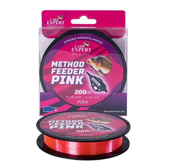 Energo Method Feeder Monofilament Pink 200m - Żyłka Wędkarska Energo Monofilament