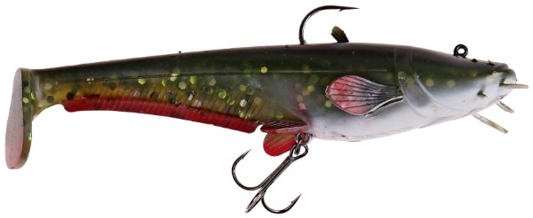 Effzett Real Life Catfish Paddle Tail 25cm - Green