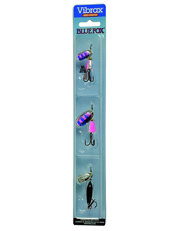 Blue Fox Kit Vibrax (do wyboru 5 opcji) - Fluorescent Rainbowtrout (Size 1 & 2)