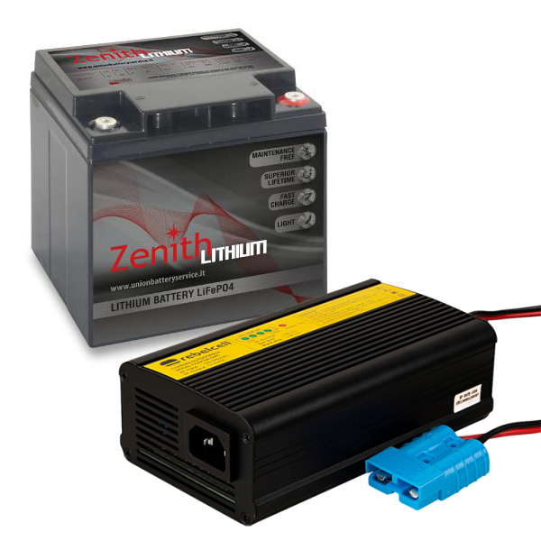 Akumulator Zenith Lithium 12V 40Ah + Ładowarka Rebelcell Li-ion