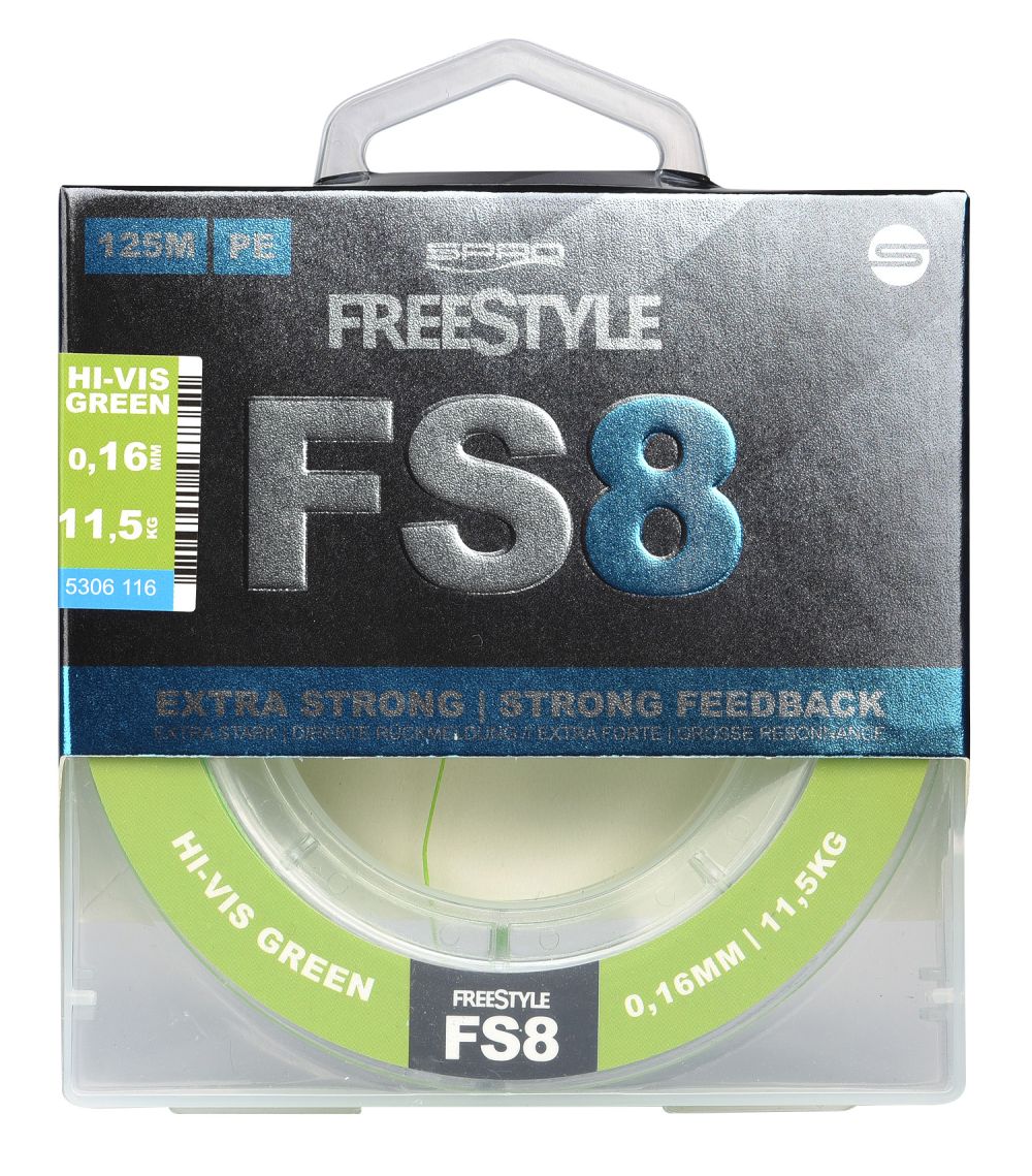 Plecionka Spro Freestyle FS8 Braid Hi-Vis Chartreuse (125m)