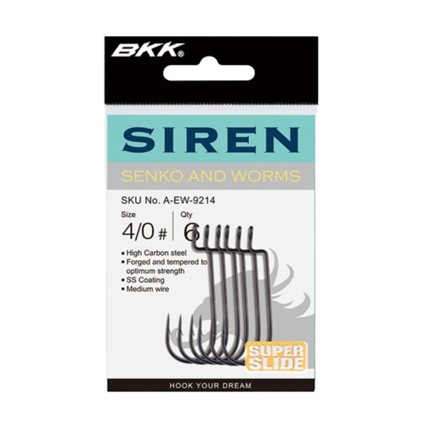 BKK Siren Worm Hook Size 2/0 (6 sztuki)