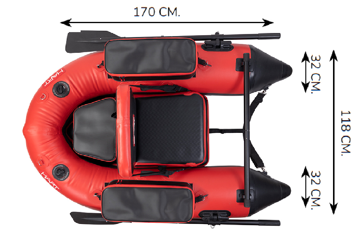 Bellyboat Hart Sikkario X-Black Float Tube