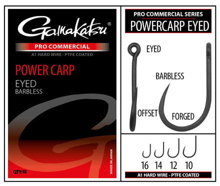 Haczyki Gamakatsu Pro-C Powercarp Eyed A1 PTFE BL (10 sztuk)