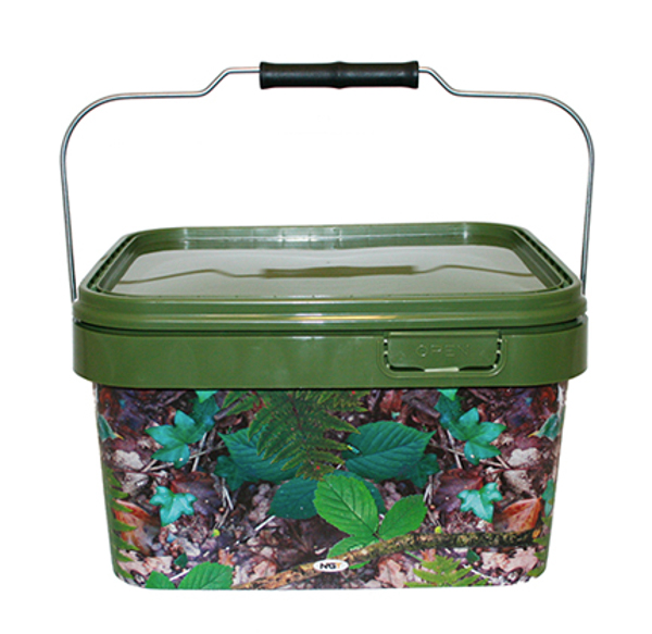 Super Adventure Carp Box - NGT Camo Square Bucket