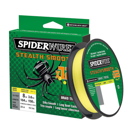 Spiderwire Stealth Smooth 12 Braid Hi-Vis Yellow 150m