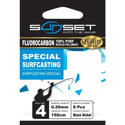 Sunset HM RS Competition Special Surf Casting Fluorocarbon Leaders 150cm