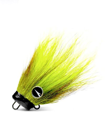 VMC Mustache Rig Chartreuse Bucktail Jighead Bezołowiowy