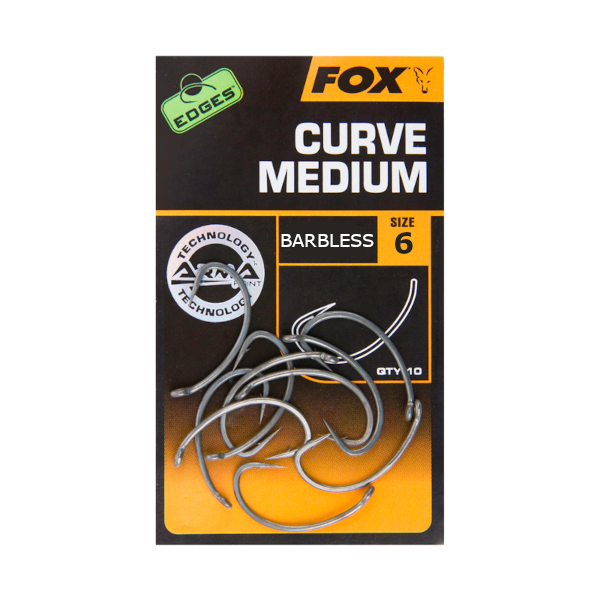 Fox Edges Curve Shank Medium - Fox Edges Curve Shank Medium 6 barbless