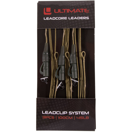 Ultimate Leadcore Leader With Leadclip System, 3 sztuki