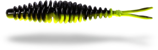 Magic Trout T-Worm V-Tail 6,5cm - Neon Yellow / Black