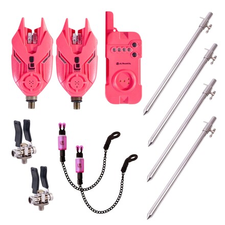 Zestaw Sygnalizatorów Ultimate E-Tension Pink Bite Alarm/Bankstick Set