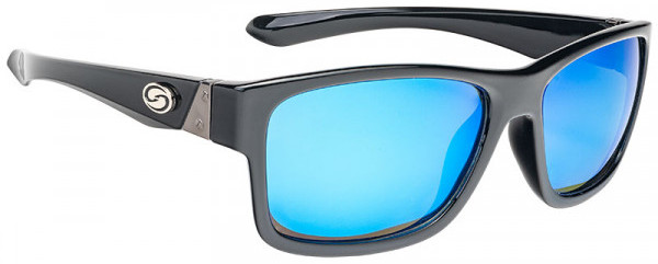 Okulary Przeciwsłoneczne Strike King SK Pro - Shiny Black Frame / Multi Layer White Blue Mirror Gray Base Glasses