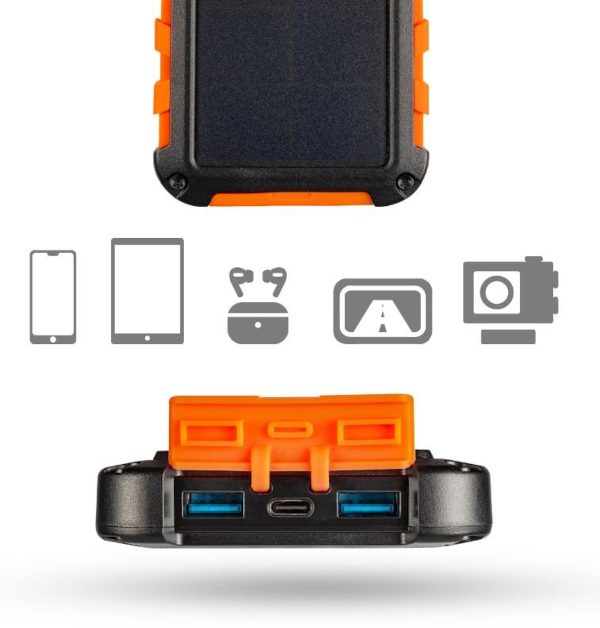 Xtorm Solar Charger Black/Orange - Xtorm Solar Charger 10.000 MAh Black/Orange