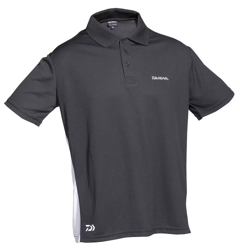 Daiwa Polo Shirt Czarno/Biała