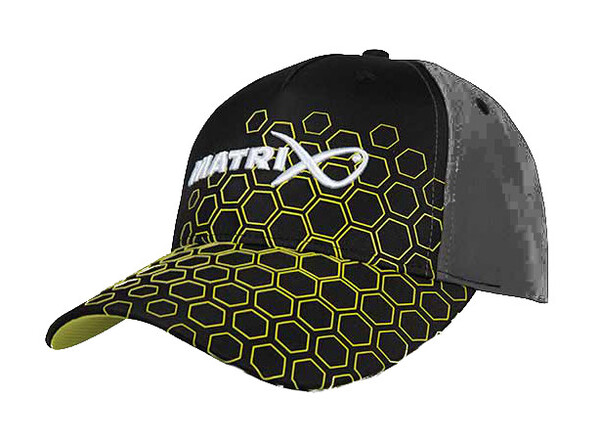 Czapka Wędkarska Matrix Hex Print Baseball Cap Black