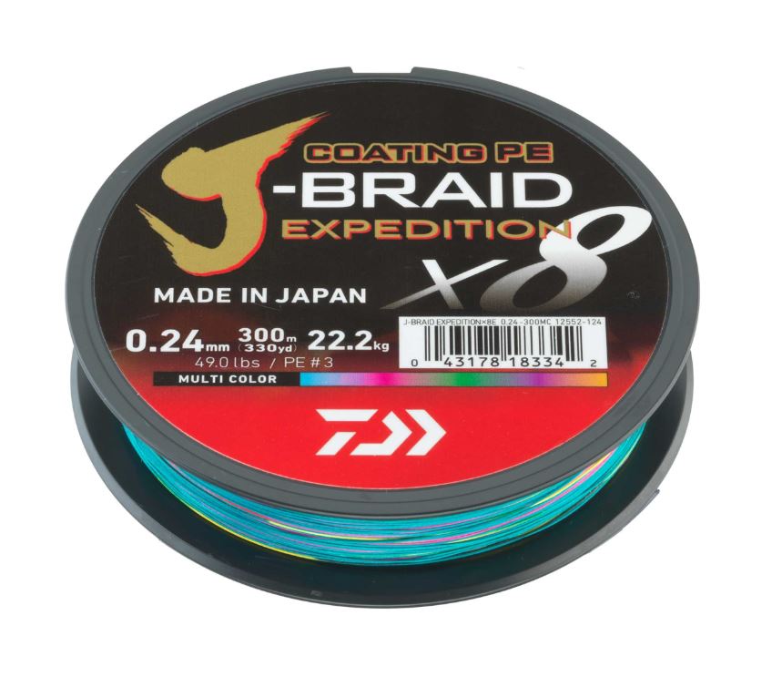 Plecionka Daiwa J-Braid Expedition X8E Multicolor (300m)