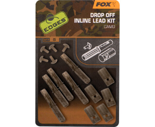 Fox Edges Camo Inline Lead Drop Off Kits 5 sztuk