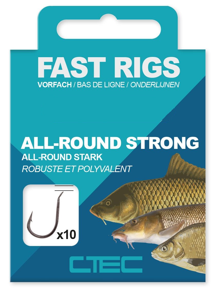 Przypony C-Tec Allround Strong Hook Rigs 0.20mm #14 (10 Sztuk)