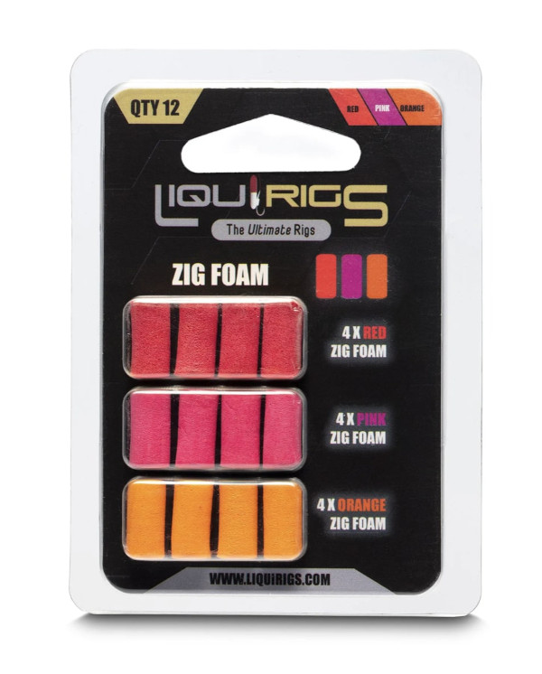 Liquirigs Liquid Zig Foam (12 sztuk) - Red/Pink/Orange