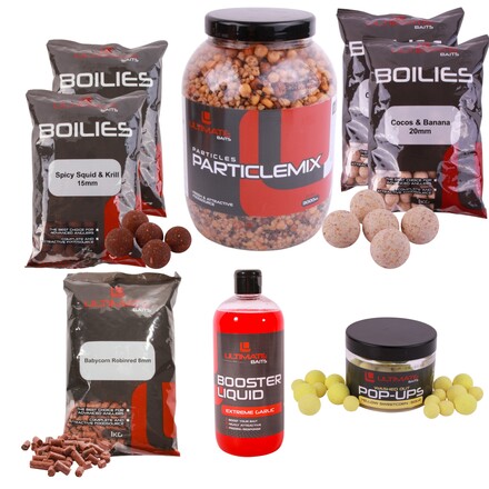 Ultimate Baits Carp Particles/Boilies Weekend Pack