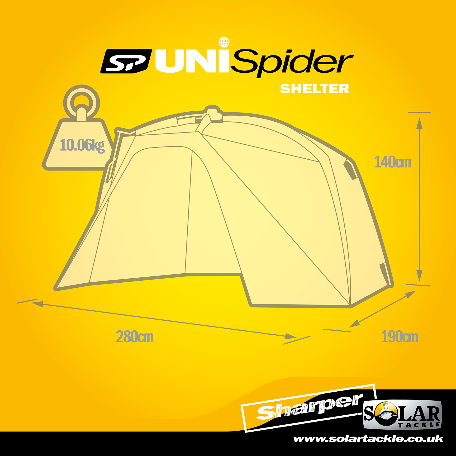 Solar SP Uni Spider Bivvy Bundle (Namiot z Panelem Przednim i Podłogą na Zamek)