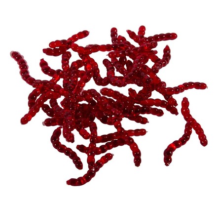 Imitacja Przynęty Ultimate Baits Bloodworms Transparant Red (50pcs)