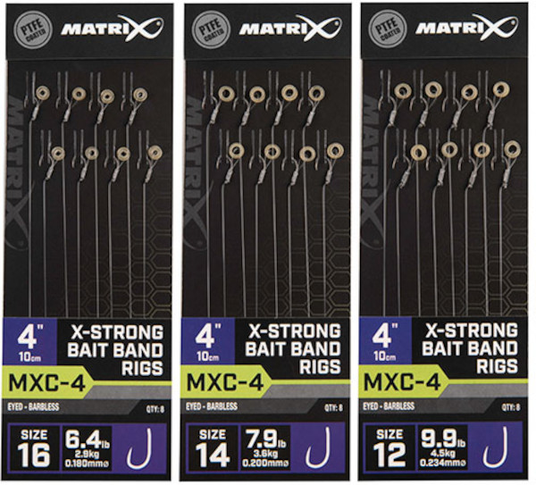 Matrix MXC Rigs Barbless - Matrix MXC-4 X-Strong Bait Band