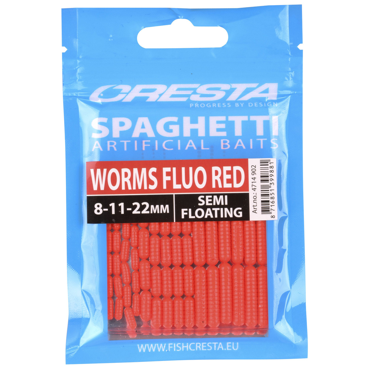 Cresta Spaghetti Worms - Fluo Red