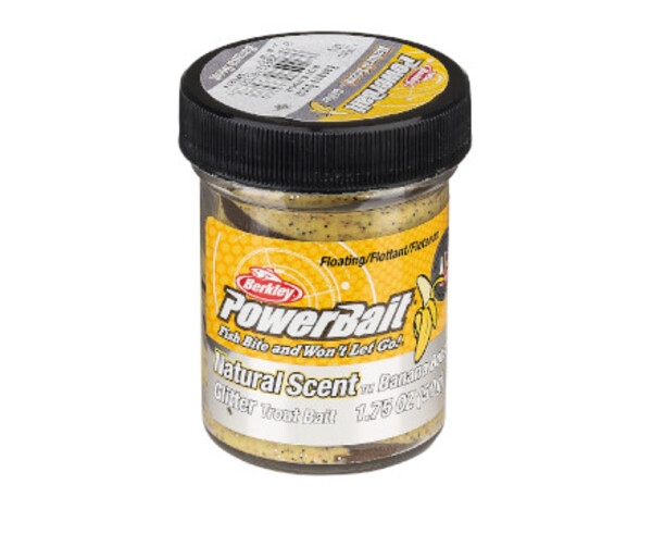 Berkley PowerBait® Trout Bait Glitter 50g - Banana Boost