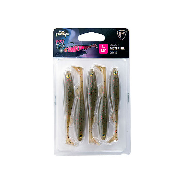 Fox Rage Slick Shad Motor Oil Ultra UV Packs 5 sztuk