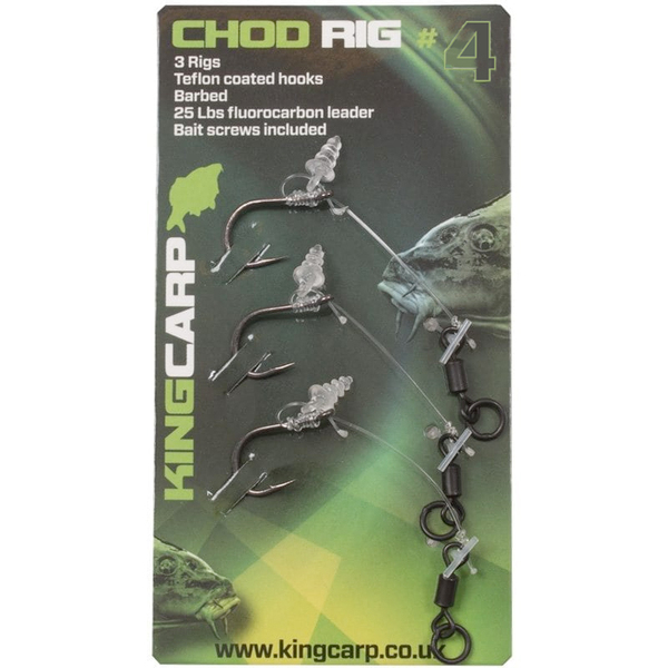 Fladen Chod Rig z Bait Screw, 3 sztuki - Size 4