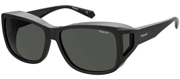 Polaroid PLD 9016/S Suncover okulary przeciwsłoneczne na okulary - Black frame / grey glasses